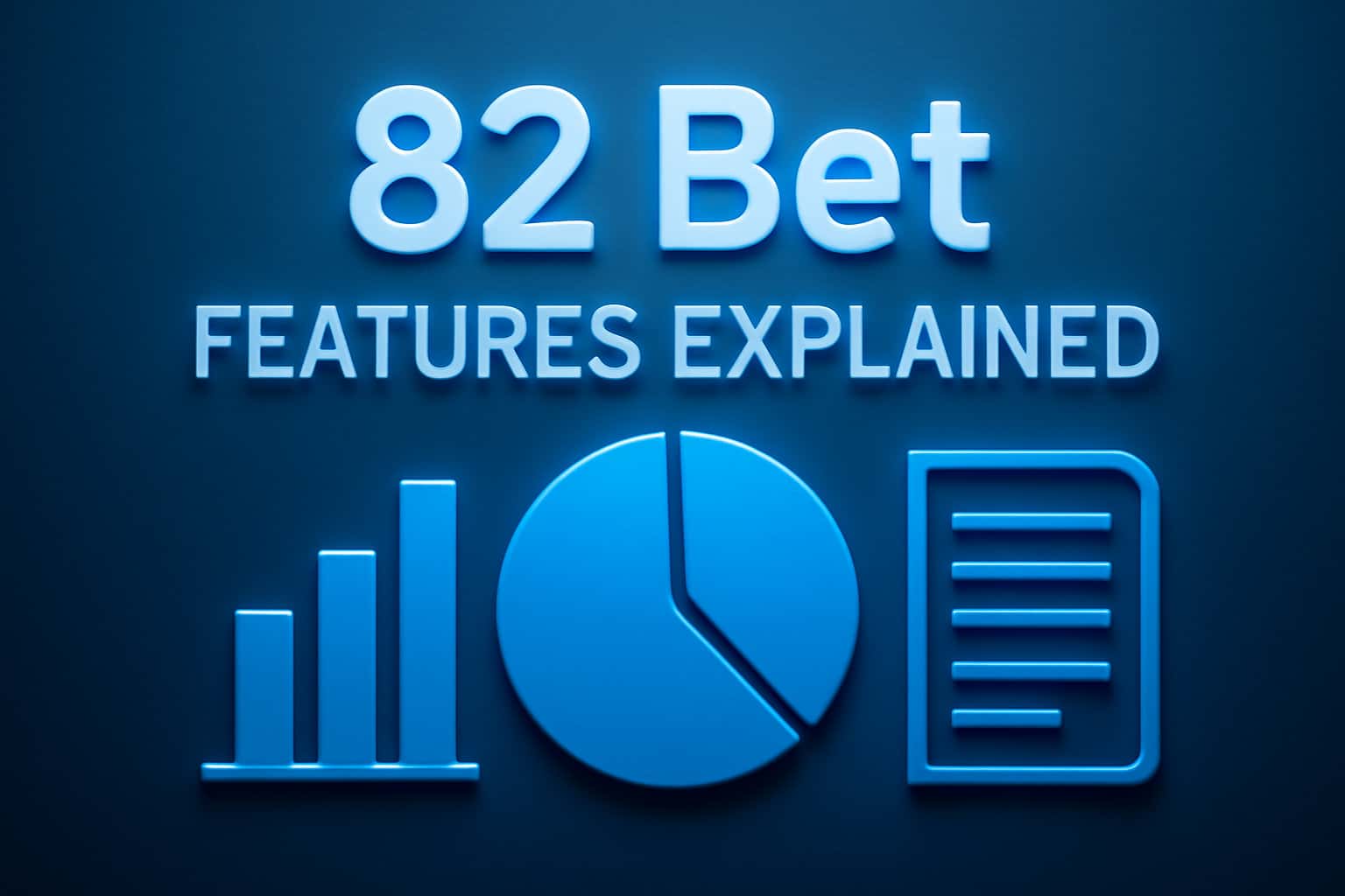 An informative visualization of 82 Bet features in a professional setting.