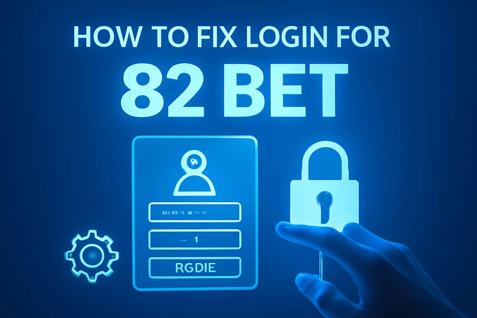 A neutral scene illustrating login troubleshooting steps for the 82 Bet platform.