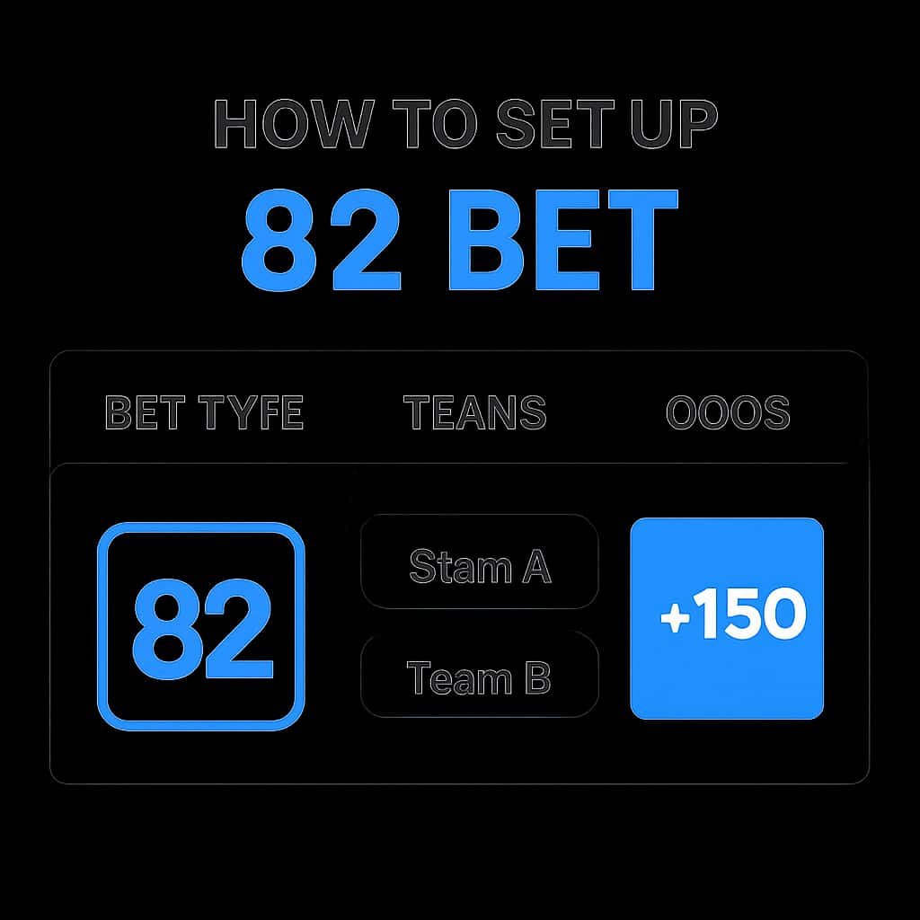Illustration detailing the steps to set up an account with 82 Bet.