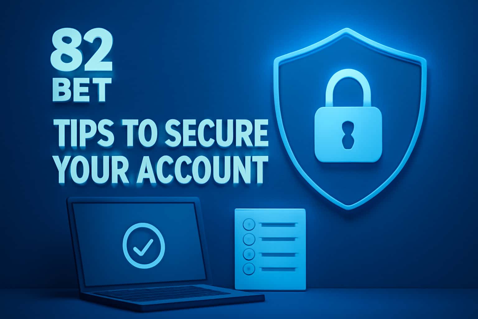 Informational graphic depicting security tips for 82 Bet accounts.
